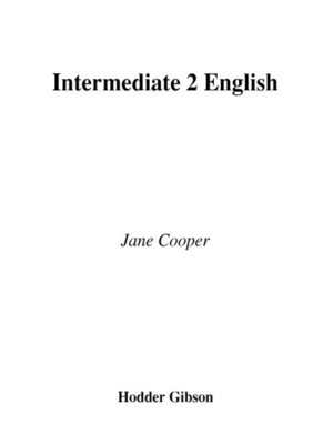 cover image of Intermediate 2 English